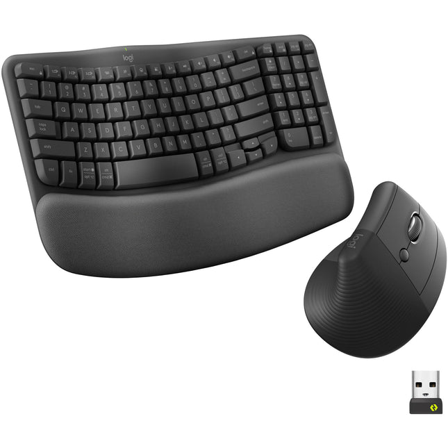 Logitech Wave Keys y Lift Combo Teclado y Ratón Ergonómico Bluetooth 2400GHz 4000dpi