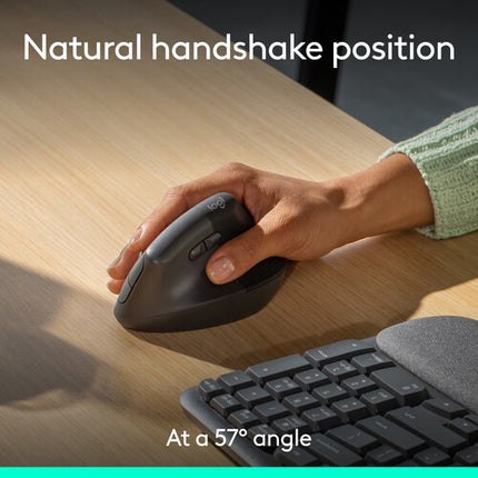 Logitech Wave Keys y Lift Combo Teclado y Ratón Ergonómico Bluetooth 2400GHz 4000dpi