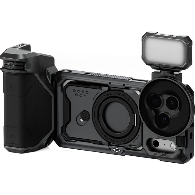 Tilta Khronos Kit Street Snap para iPhone 17 Pro Space Gray con Mini LED y Filtro Polarizador 58mm