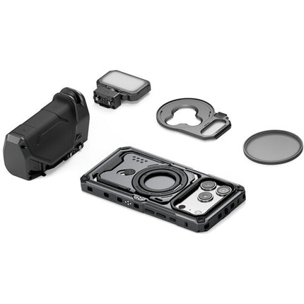 Tilta Khronos Kit Street Snap para iPhone 17 Pro Space Gray con Mini LED y Filtro Polarizador 58mm