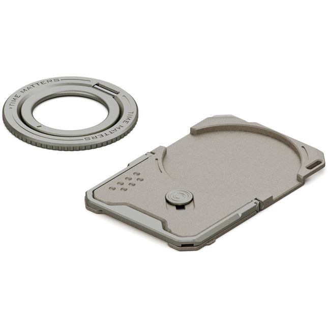 Tilta Khronos Placa Trasera Magnética para iPhone 17 Pro Beige con Soporte Mejorado