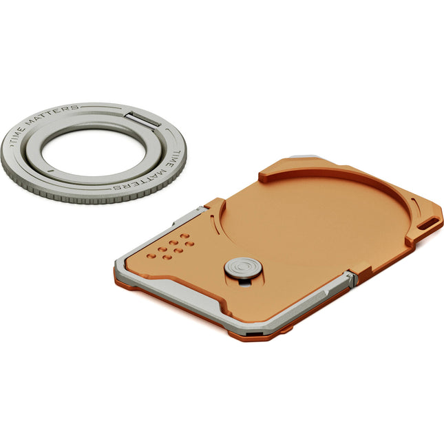 Tilta Khronos Placa Magnética Multifuncional para iPhone 17 Pro Soporte Kickstand Mejorado Color Naranja