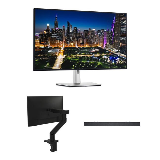 Dell UltraSharp Monitor 31.5" 4K UHD HDR 120 Hz con Soundbar y Brazo
