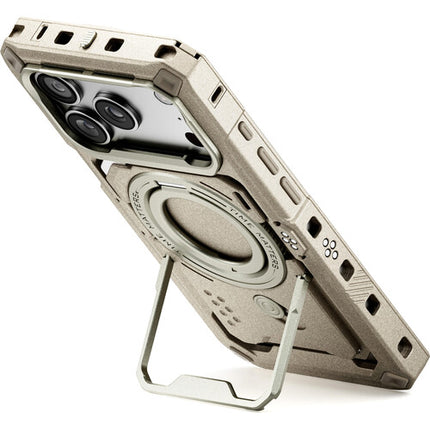 Funda Tilta Khronos iPhone 17 Pro Beige Protección Rugerizada Sistema 3+3 Back Plate