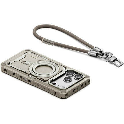 Funda Tilta Khronos iPhone 17 Pro Beige Protección Rugerizada Sistema 3+3 Back Plate