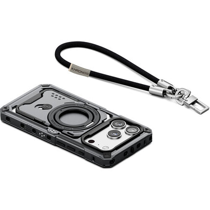 Tilta Khronos Funda para iPhone 17 Pro Gris con Sistema 3+3 y Protección Robusta