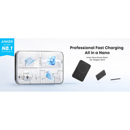 Anker Nano Slim Power Bank Magnético 5000mAh Carga Inalámbrica 15W