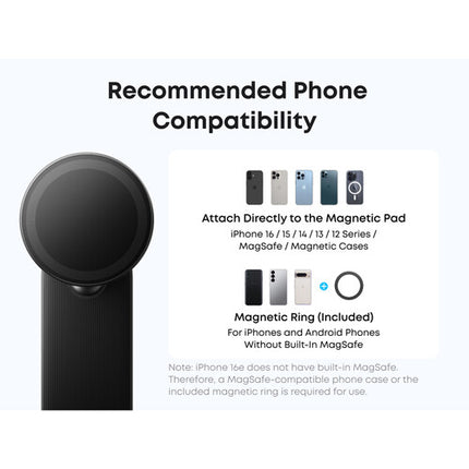 Anker Nano Soporte Magnético para Coche Compatible MagSafe 360° Rotación 45° Inclinación