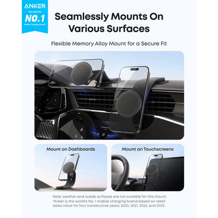 Anker Nano Soporte Magnético para Coche Compatible MagSafe 360° Rotación 45° Inclinación