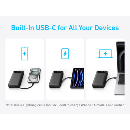 Anker Power Bank USB-C 20000mAh Negro Pantalla Porcentaje 87W