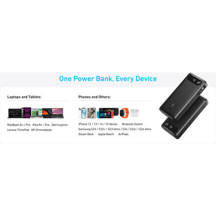 Anker Power Bank USB-C 20000mAh Negro Pantalla Porcentaje 87W