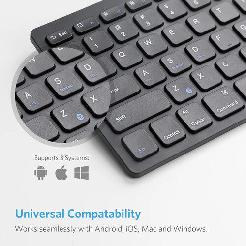 Anker UltraSlim teclado Bluetooth negro fino batería 3 meses ergonomía