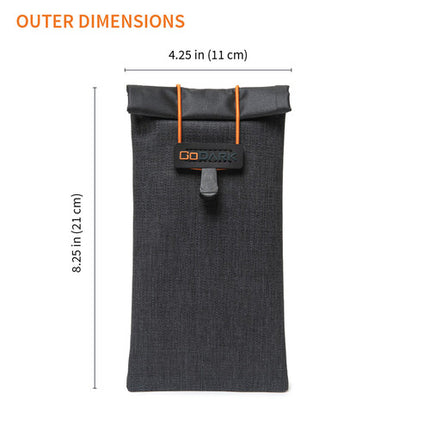 GoDark Faraday Bags Bolsa para Smartphone 3L Protección EMF 6.75x3.25 pulgadas