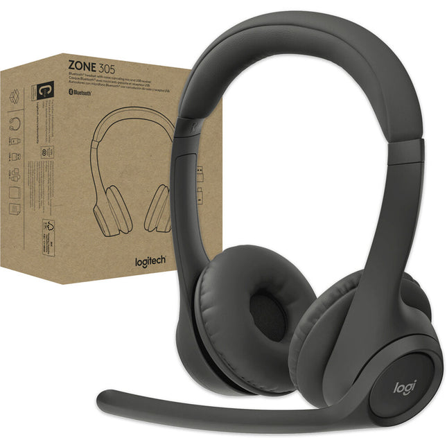 Logitech Zone 305 Auriculares Inalámbricos para Negocios Drivers 30mm 16 Horas Batería
