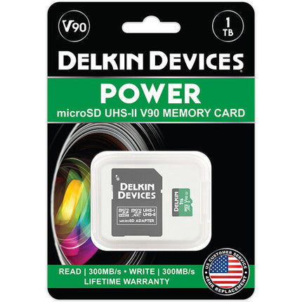 Delkin Devices Tarjeta microSDXC 1TB UHS-II 300MB/s con Adaptador SD