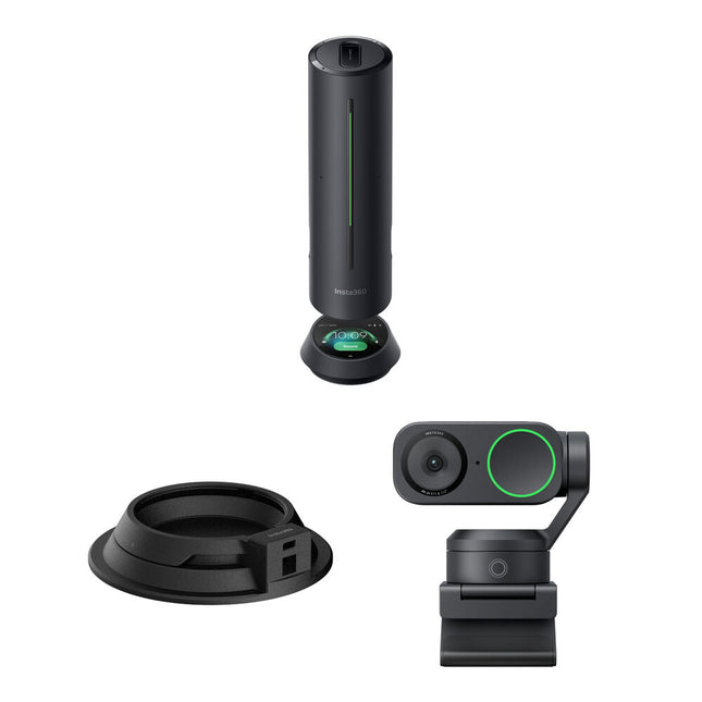 Insta360 Link 2 Webcam 4K 30fps Sensor 1/2" Kit Conferencias