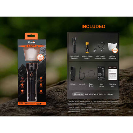 Fenix LD36R Linterna Multicolor 3600 Lúmenes Batería Recargable 6000mAh