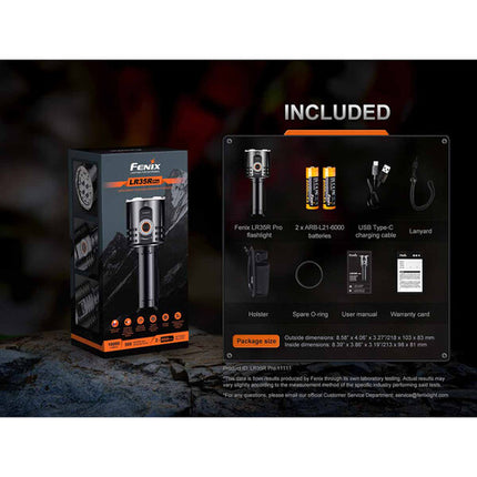 Fenix Linterna Recargable LR35R Pro 10000 Lúmenes IP68 USB-C
