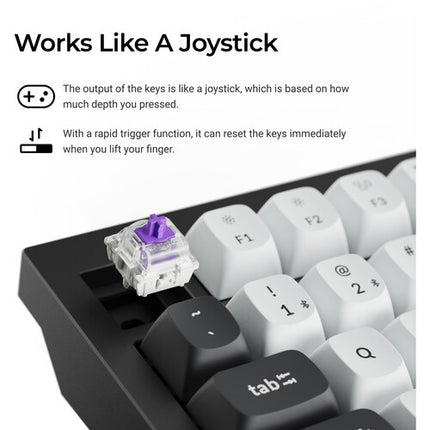 Keychron Q1 HE QMK Teclado inalámbrico Bluetooth 5.2 RF 2.4 GHz RGB