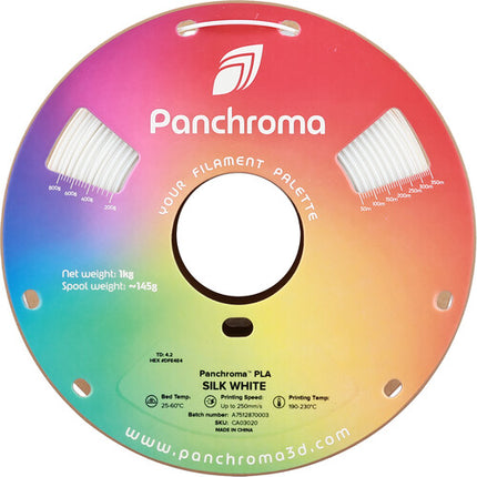 Polymaker Panchroma Silk Filamento PLA 1kg Diámetro 1.75mm Blanco Seda