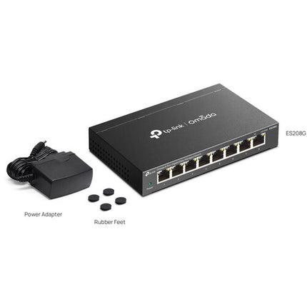 TP-Link Omada ES208G Switch de Red Gestionado 8 Puertos Gigabit 16 Gb/s 11.9 Mpps