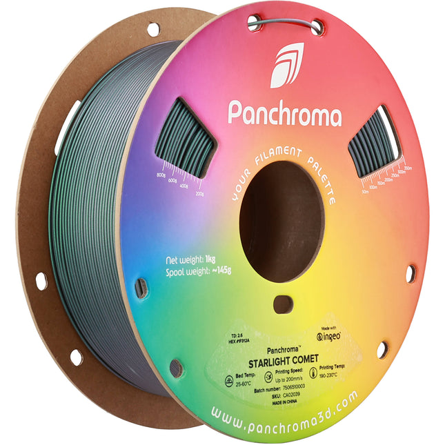 Polymaker Panchroma Starlight PLA Filamento 1kg Diámetro 1.75mm Temperatura 374-446°F