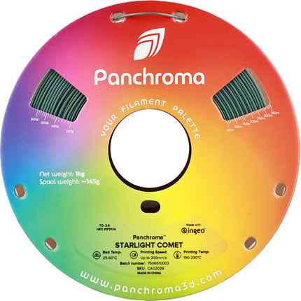 Polymaker Panchroma Starlight PLA Filamento 1kg Diámetro 1.75mm Temperatura 374-446°F
