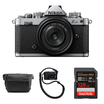 Nikon Zfc Cámara Sin Espejo 20.9MP 4K con Lente 28mm f/2.8 y Kit Street-Travel