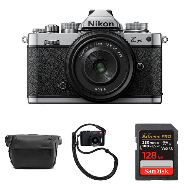 Nikon Zfc Cámara Sin Espejo 20.9MP 4K con Lente 28mm f/2.8 y Kit Street-Travel