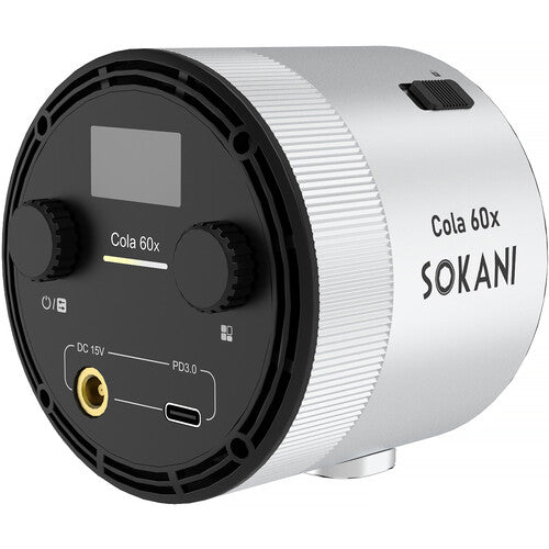 Sokani Cola 60x Luz LED Portátil Bi-Color 2700-6500K CRI 95 Kit Completo