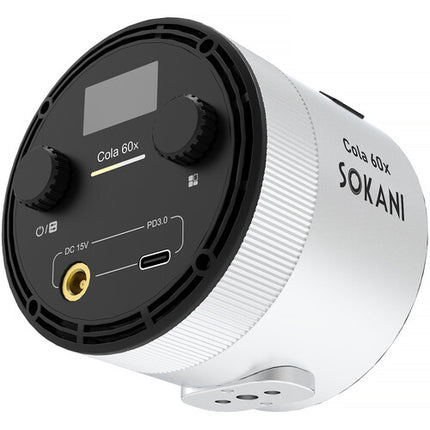 Sokani Cola 60x Luz LED Portátil Bi-Color 2700-6500K CRI 95 Kit Completo