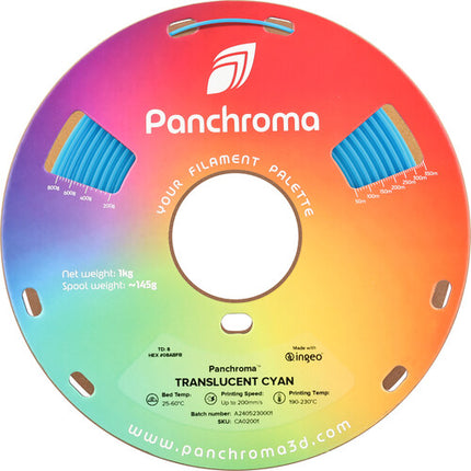 Polymaker Panchroma Filamento PLA Translúcido 1kg Azul Cian 1.75mm