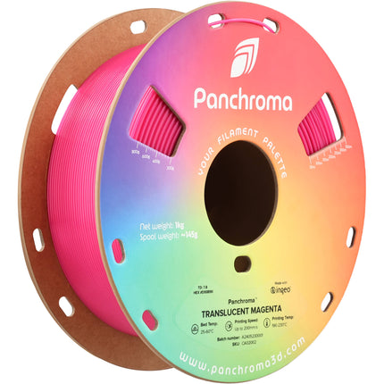 Polymaker Panchroma Filamento PLA Translúcido 1kg Diámetro 1.75mm Magenta