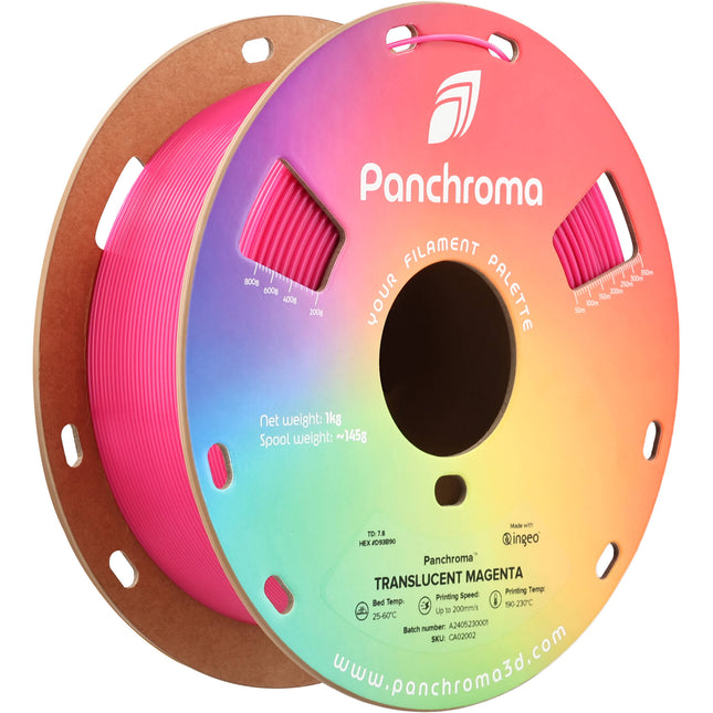 Polymaker Panchroma Filamento PLA Translúcido 1kg Diámetro 1.75mm Magenta