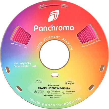 Polymaker Panchroma Filamento PLA Translúcido 1kg Diámetro 1.75mm Magenta