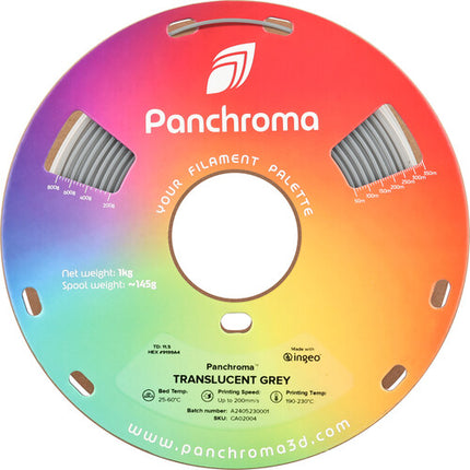 Polymaker Panchroma Filamento PLA Translúcido 1kg Gris 1.75mm Diámetro 200mm/s Velocidad de Impresión