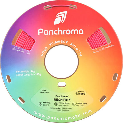 Polymaker Panchroma Neon Filamento PLA Rosa 1kg 1.75mm 200mm/s