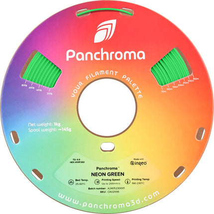 Polymaker Panchroma Neon Filamento PLA Verde 1kg 1.75mm 200mm/s