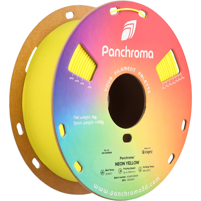 Polymaker Panchroma Neon Filamento PLA Amarillo 1kg 1.75mm Translucido