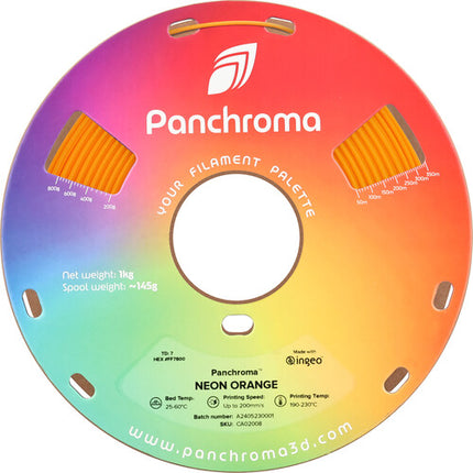 Polymaker Panchroma Neon Filamento PLA Naranja 1kg 1.75mm Diámetro