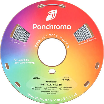 Polymaker Panchroma Metallic Filamento PLA 1kg Plata Metalica 1.75mm