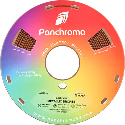 Polymaker Panchroma Metallic PLA Filamento 1kg 1.75mm Bronce Metálico