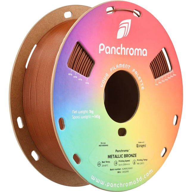 Polymaker Panchroma Metallic PLA Filamento 1kg 1.75mm Bronce Metálico