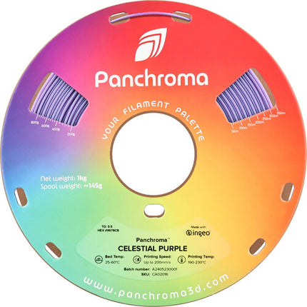 Polymaker Panchroma Celestial Filamento PLA 1kg Diámetro 1.75mm Temperatura 374-446°F púrpura
