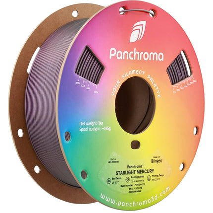 Polymaker Panchroma Starlight Filamento PLA 1kg 1.75mm Plateado Mercury