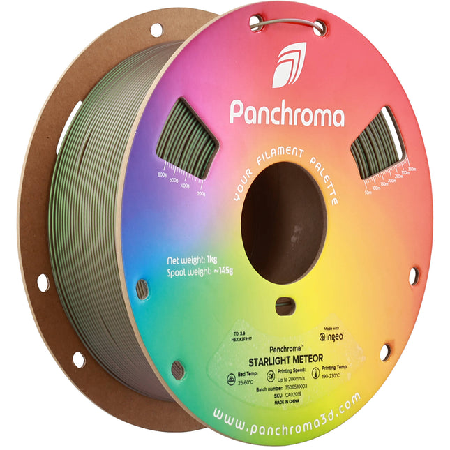Polymaker Panchroma Starlight Filamento PLA 1kg 1.75mm Verde Meteor