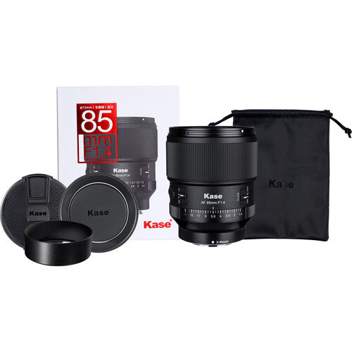 Kase 85mm f1.4 AF Lente para FUJIFILM X Apertura rápida 27.6cm enfoque mínimo con estuche protector