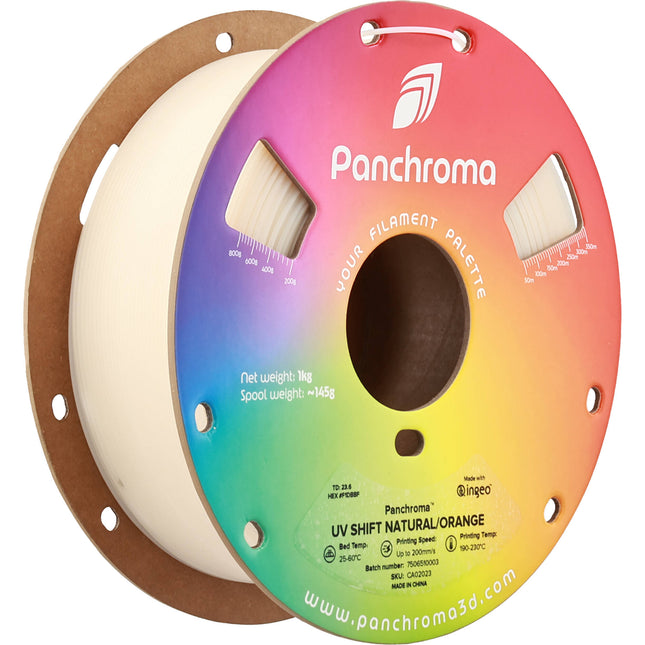 Polymaker Panchroma Filamento PLA UV Shift 1kg 1.75mm Blanco