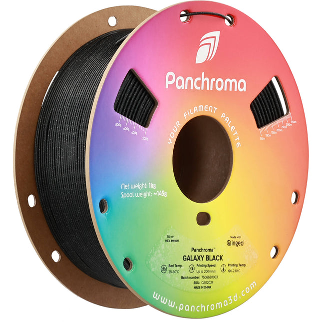 Polymaker Panchroma Galaxy Filamento PLA Negro 1kg 1.75mm 40-60mm/s