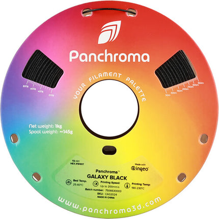 Polymaker Panchroma Galaxy Filamento PLA Negro 1kg 1.75mm 40-60mm/s